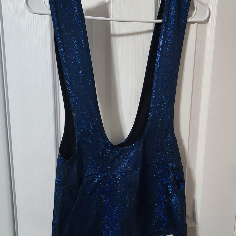 Shimmering Blue Sleeveless Top